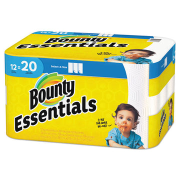Bounty® Essentials Select-a-size Kitchen Roll Paper Towels, 2-ply, 104 Sheets-roll, 12 Rolls-carton freeshipping - TVN Wholesale